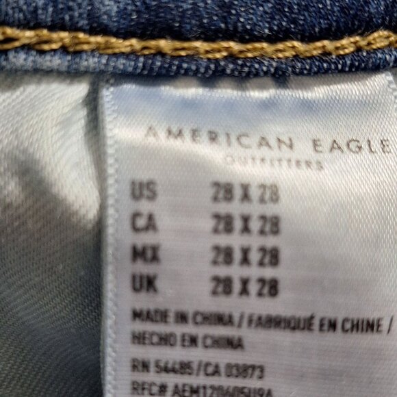 American Eagle next Level Flex patchwork jeans  28x28 - Picture 4 of 8